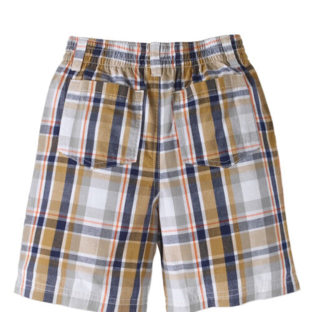 Garanimals Toddler Boys Dark Kahki & Navy Blue Flat Front Pull-On Shorts Size 3T - Picture 2 of 8
